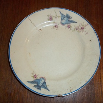 Bluebird plate - China and Dinnerware