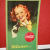 coca cola cardboard sign