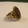 Vintage Mans Wine Cameo 14k Ring