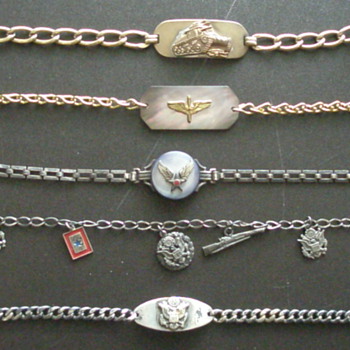 WWII Home front Sweetheart Bracelets - Military and Wartime