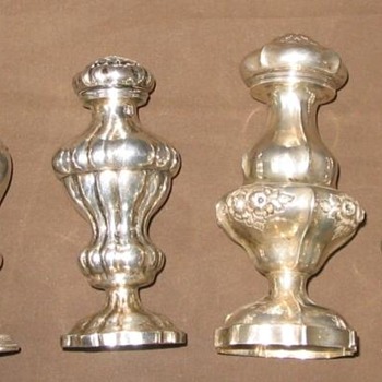 OLD VIENNA SILVER SUGAR CASTERS
