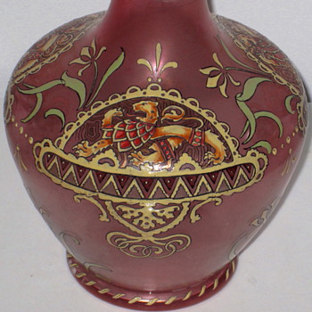 FRITZ HECKERT CLARET JUG c1885 - Art Glass