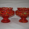 PAIR OF FABULOUS ART DECO EXPORTED CZECH GLASS VASES BY KRALIK EXPORT LABEL