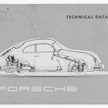 1955 Porsche 356A Technical Data Brochure