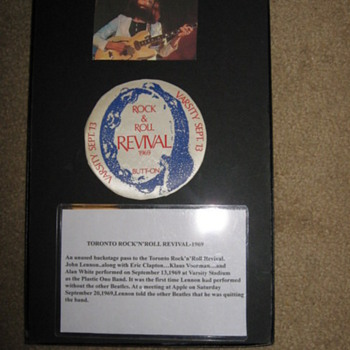 John Lennon...backstage pass-1969... - Music