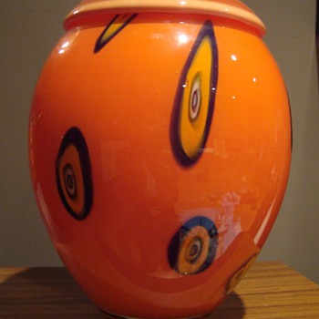  Very large and orange vase