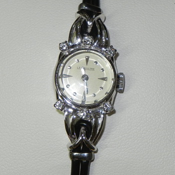 1950s Jaeger Le Coultre Ladies watch, with Turbillon movement, in 18K with 6 small diamonds