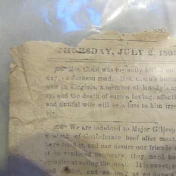 July 2, 1863 Wallpaper Newspaper Gen. Lee Civil War - Paper