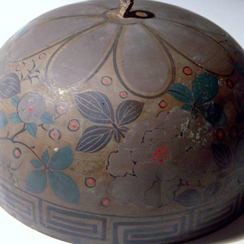 Chinese Brass/Bronze/Copper? Dome Shaped Bell?, Beautiful, Handpainted. - Asian