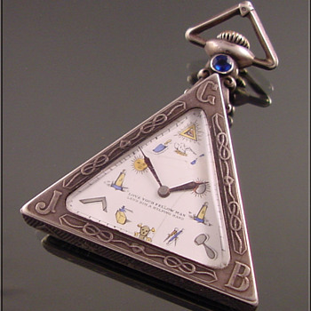 Masonic Silver Triangular Pocket Watch c.1930 - Pocket Watches