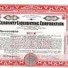 Guaranty Liquidation Corporation Common Stock Certificate from 1930
