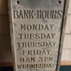  "Bank Hours" Brass Signs 