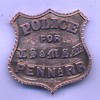 14K gold Railroad Detective badge with presentation for the PRR and LS&MS RR