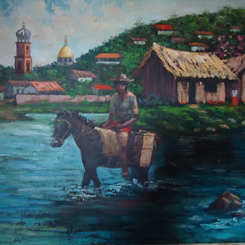 Javier Nino One of Mexico's finest artist, and my friend, Early painting I bought in early 1970's when he was very young!!!