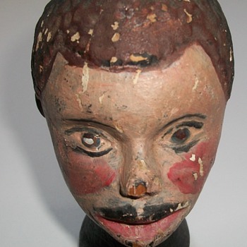 Antique Folk Art Sculpture of an African-American Boy - Folk Art