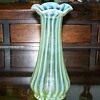Jefferson Opalescent Stripe Vase ( Uranium Glass )