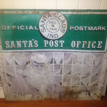 Vintage Santa postmark sign