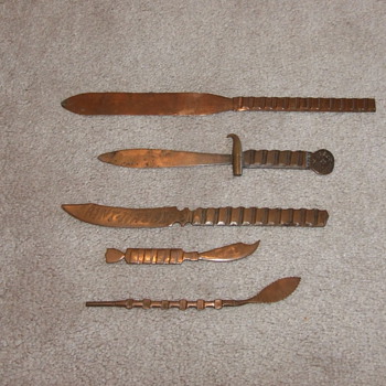 WW1 Trench Art Driving Band Letter Openers