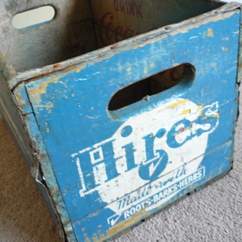 Hires Root Beer label painted over Coca Cola Crate?! - Coca-Cola