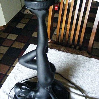 LAMP Nude Vintage 60's? Black Resin Lamp - Lamps