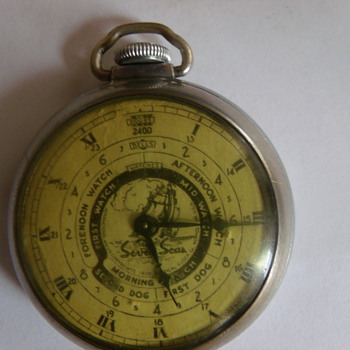 1938 Ingraham "Seven Seas" Pocketwatch - Pocket Watches