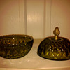 Green candy dish, unkwown