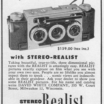 1952 - Realist Stereo Camera Advertisements