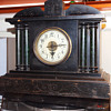 Uhrenfabrik Badische Black Mantle Clock Model 6014, 1880-90