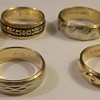 Vintage 14k Decorative Wedding Bands 1950's & 60's