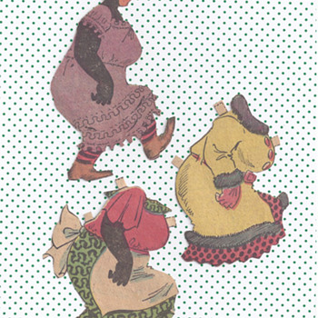 Black Paper Doll from Newspaper Comics - Dolls