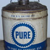 PURE OIL 5 gallon OIL CAN NICE!
