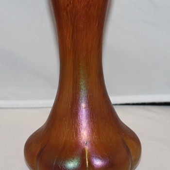 Amber oilspot vases - Art Glass