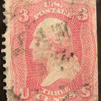 Pigeon Blood Pink US 3 Cents Stamp
