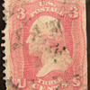 Pigeon Blood Pink US 3 Cents Stamp