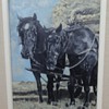 Two black horses for a hay wagon by my father Steven