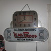 old auto parts lighted clock sign