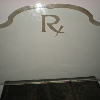 Apothecary Rx embossed window - Advertising
