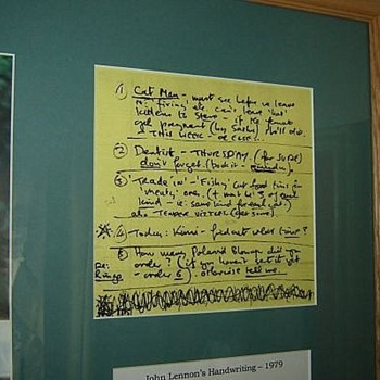 John Lennon "TO DO" list-1979... - Music