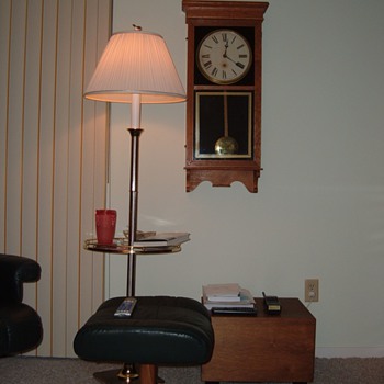 Two Regulator wall clocks. One on left is 35" tall...The Waterbury on the right is about 31" tall...Both run. - Clocks