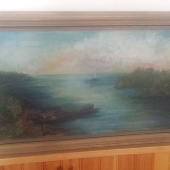 sailboat oil painting - Visual Art