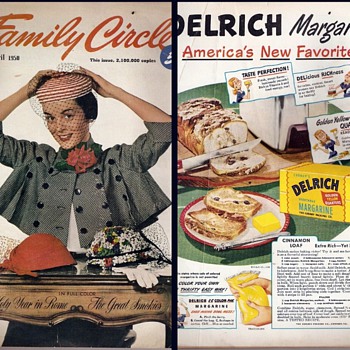Family Circle Magazine covers 1948 1950 1951  - Advertising