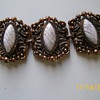 Vintage Bracelet , Copper ,and White Stone , Unknown