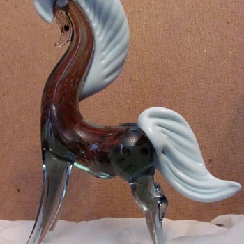 Murano? Art Glass Vintage Horse - Art Glass