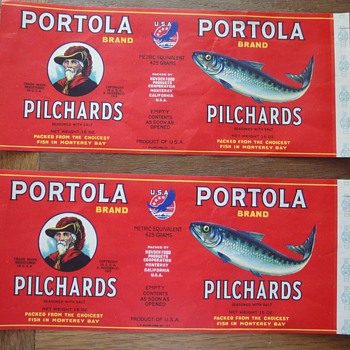 Two posters ; Portola Sardines Pilchards posters