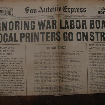 August 27, 1945 Neaspaper