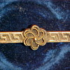 1st half of the 20th century mourning pin with hair woven in.