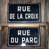 France Porcelain Enamel Street Sign x 2