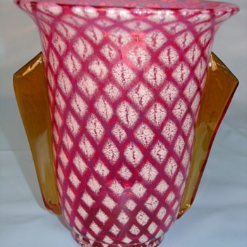 Czech Glass - Diamond patterns - Art Glass