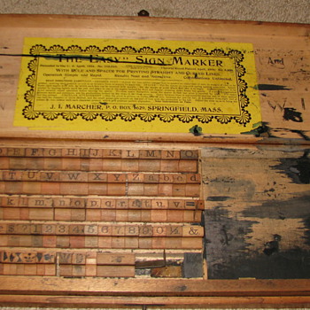 Antique Printing/Sign Marker Kit