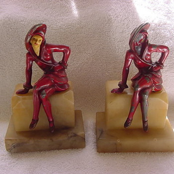 Sophisticated Lady Bookend/Garnitures, J.B Hirsch 1925 - Art Deco